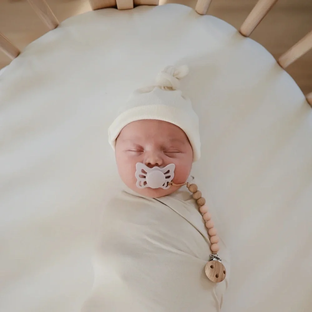 White and Gray 2ct Fitted Bassinet Sheets